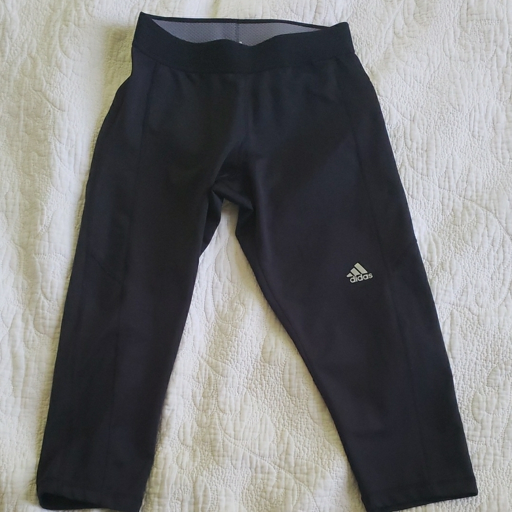 Adidas Black Leggings Slim Fit Athletic Wear